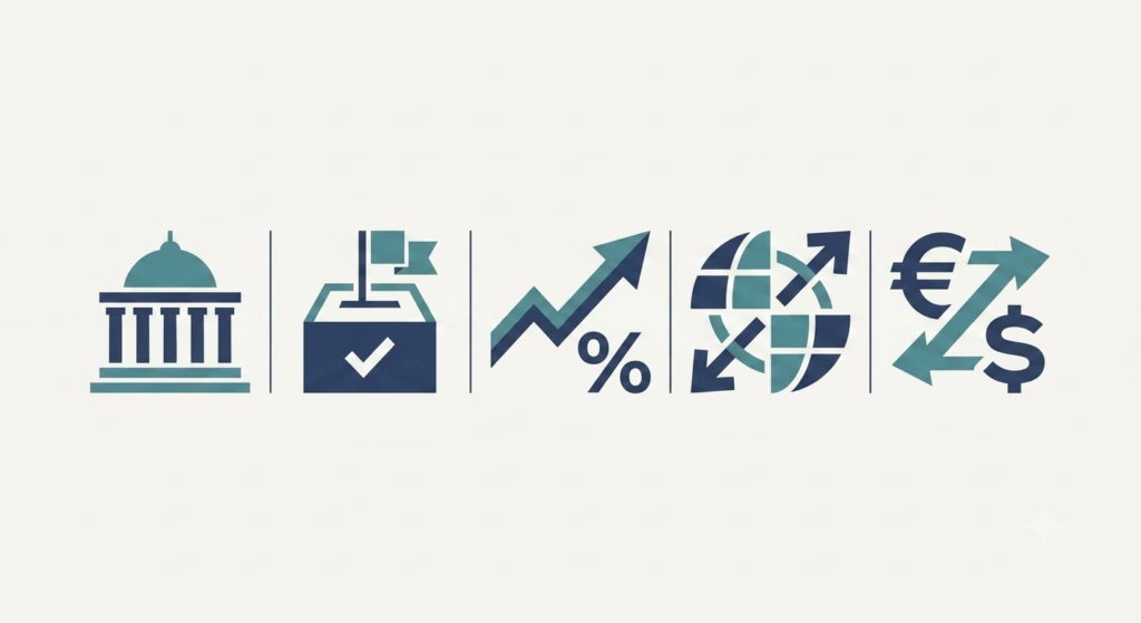 Five key forex market themes illustration for 2026 trading outlook